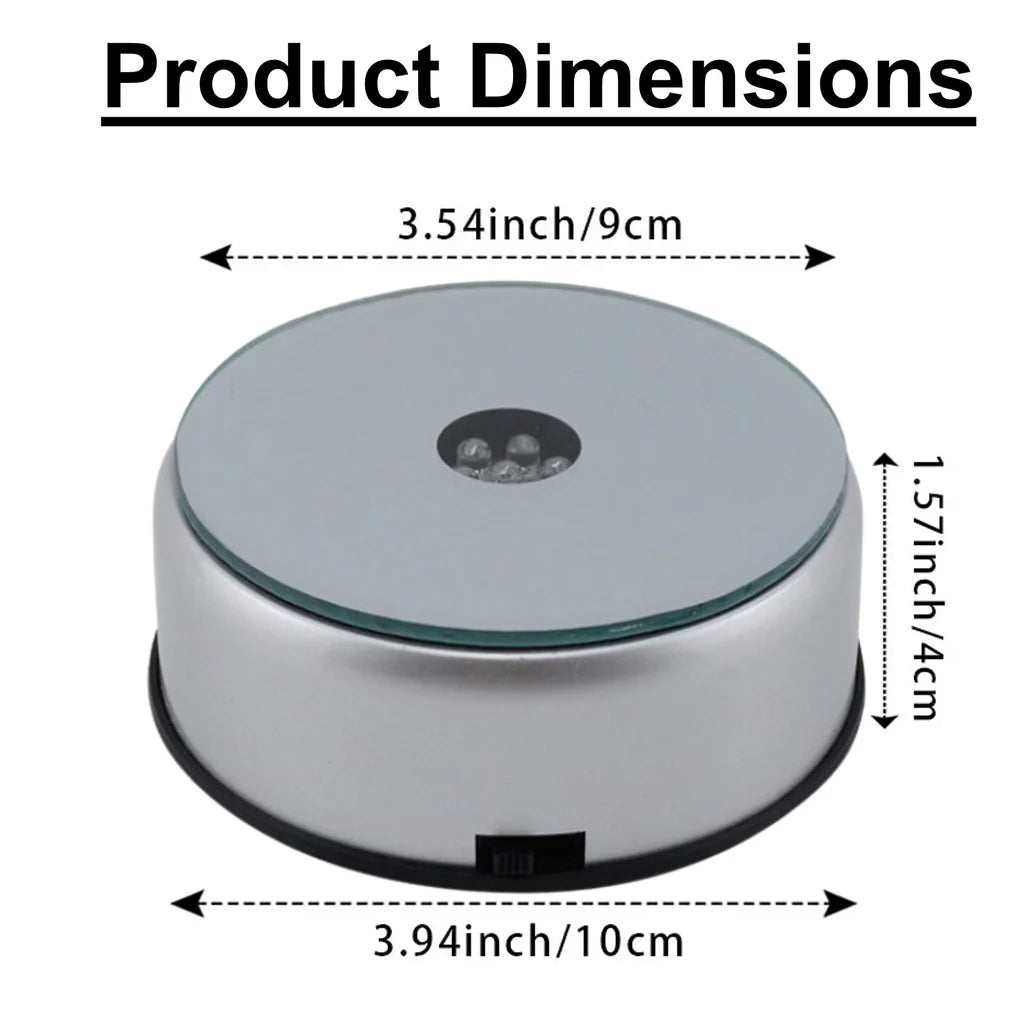 Rotating Light Base For Crystals - LED Light Base Universal